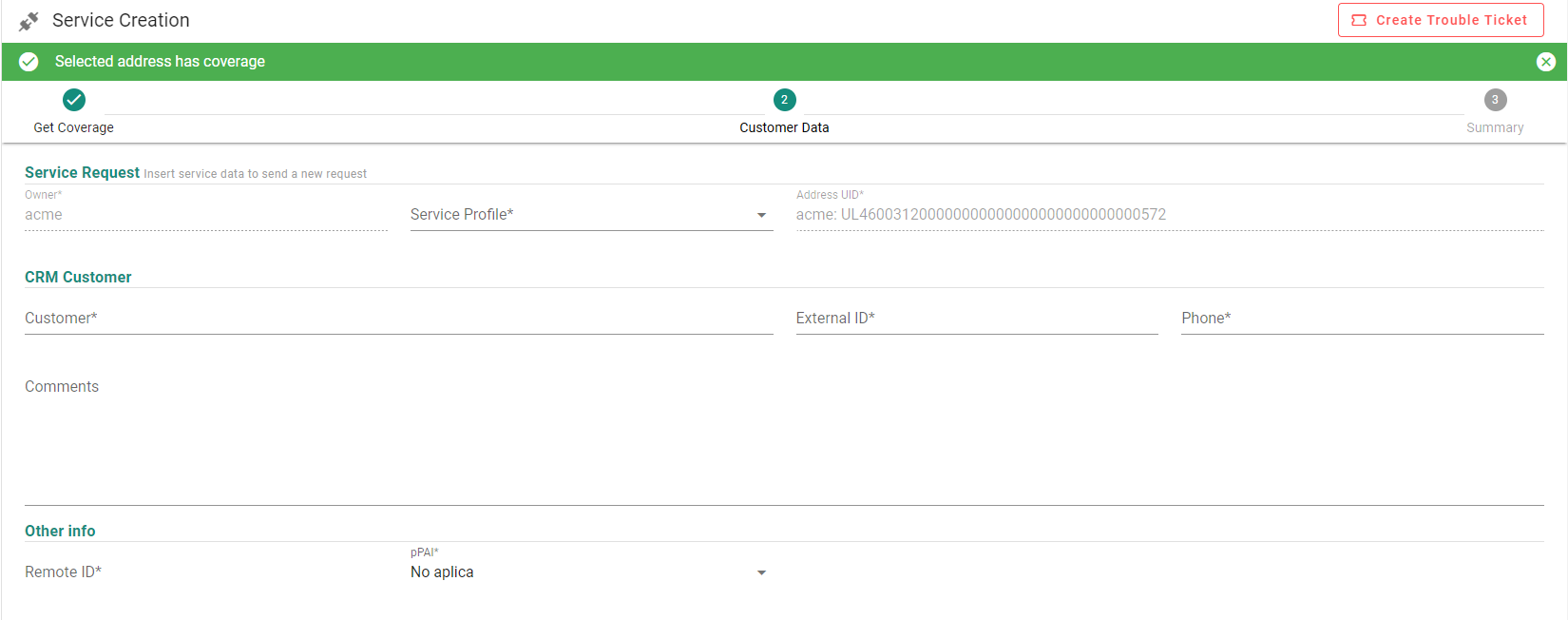Rubik Service creation customer data